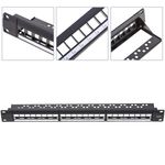 Patch panel para rack 19 para 24 keystone 110 con peine - RP00100 - 02
