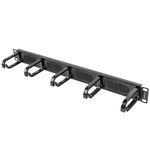 Panel pasacables para armario rack 19" de 5 de anillas 1U Lanberg AK-1203-B - RM13600 - 03
