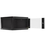 Armario Rack mural 19" 6U F600 600x600x379mm pared desmontado DIY negro Lanberg - WK36400 - 03