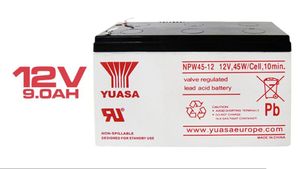 Batería Yuasa Sellada NPW45-12 12V 9Ah VRLA Compatible con SAI