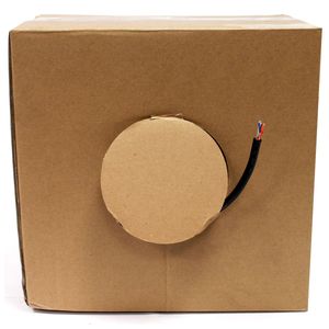 Bobina de cable de red ethernet Cat. 6 FTP de 100 m rígido de color negro para exterior