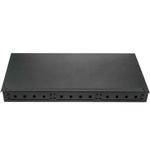 Patch panel rack 19" de fibra óptica 1U negro de 12 puertos ST - FQ00200 - 02
