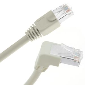 Cable de red de categoría 6 Cat.6 RJ45 acodado-recto UTP 24AWG LAN de 2 m