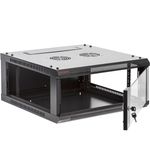 Armario rack mural 19" 4U 600x600x280mm pared negro SOHORack GO montado - WK02100 - 02