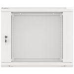 Armario Rack mural 19" 9U F450 600x450x512mm pared desmontado DIY blanco Lanberg - WK32000 - 08