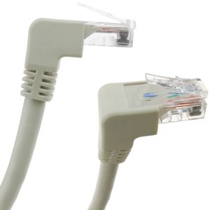 Cable de red de categoría 6 Cat.6 RJ45 acodado UTP 24AWG LAN de 2 m