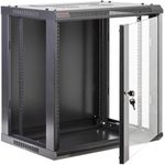 Armario rack mural 19" 12U 600x600x640mm pared negro SOHORack GO montado - WK02400 - 02