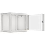 Armario Rack mural 19" 9U F450 600x450x512mm pared desmontado DIY blanco Lanberg - WK32000 - 03