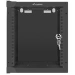Armario Rack mural 10" 6U F310 280x310x336mm pared desmontado DIY negro Lanberg - TR18900 - 04