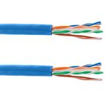 Bobina de cable de red LAN UTP categoría cat.6 23AWG CCA rígido azul 305 m - LN09100 - 09