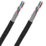 Bobina de cable de red ethernet Cat. 6 UTP CCA de 100 m de color negro para exterior - LQ09300 - 06