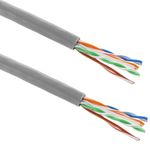 Bobina de cable de red ethernet Cat. 6a UTP CCA de 305 m rígido de color gris - LN07200 - 01