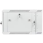 Armario Rack mural 19" 6U F600 600x600x374mm pared desmontado DIY blanco Lanberg - WK34300 - 05