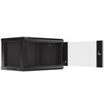 Armario Rack mural 19" 6U F450 600x450x379mm pared desmontado DIY negro Lanberg - WK31500 - 03