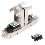 Adaptador sin herramienta para 2 conectores RJ45 cat 6 FTP de 8P8C Lanberg PL2S6-6000TL - RD14500 - 02