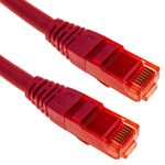 Cable de red ethernet Cat. 6a UTP de 0,5 m de color rojo ultra flexible - LJ10100 - 04