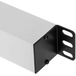 Regleta de enchufes de aluminio para armario rack 19" 1U con 8 Schuko y conector C14 - RE09600 - 09