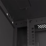 Armario Rack mural 19" 9U F600 600x600x512mm pared desmontado DIY negro Lanberg - WK36800 - 07
