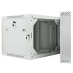 Armario Rack mural 19" 9U F600 600x600x507mm pared desmontado DIY blanco Lanberg - WK34500 - 03