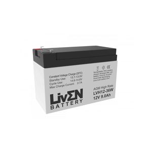 Batería AGM de alta descarga (High Rate) 12V y 9Ah LiVEN