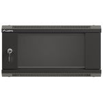 Armario rack mural 19'' 4U 540x350x281mm negro pared desmontado DIY Lanberg - WN11000 - 02