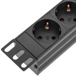 Regleta de enchufes rack 10" con 3 schuko - RE07100 - 05