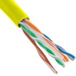 Bobina de cable de red LAN UTP categoría cat.6 23AWG CCA rígido amarillo 305 m - LN09600 - 02