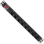 Regleta de enchufes para armario rack 19" 1U con 8 schuko e interruptor - RE08200 - 03