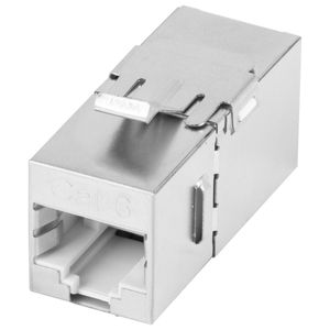 Conector keystone RJ45 a RJ45 Cat.5E FTP color plata de Lanberg KSF5-3090