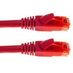 Cable de red ethernet Cat. 6a UTP de 0,25 m de color rojo ultra flexible - LJ10000 - 05