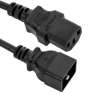 Cable Alimentación IEC-60320 0.2m (C13 / C20)