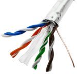 Bobina de cable de red ethernet Cat. 6 FTP de 305 m rígido de color negro para exterior - LM09200 - 02