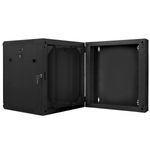 Armario Rack mural 19" 12U F600 600x600x640mm pared desmontado DIY negro Lanberg - WK34000 - 02