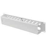 Panel guíacables blanco para armario rack 19" 2U para gestión de cables 70mm - RM03900 - 03