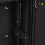 Rack19 mural 4U vertical y 3U horizontal con DIN F200 540x200x400 puerta metálica color negro Lanberg - WK00900 - 10