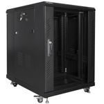 Armario Rack 19" de pie 15U F800 600x800x905mm negro Lanberg - WL52100 - 01