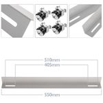 Guías laterales fijas de soporte para armario rack 19 blanco 550mm - WT02300 - 02