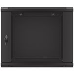 Armario Rack mural 19" 9U F600 600x600x512mm pared desmontado DIY negro Lanberg - WK36800 - 08
