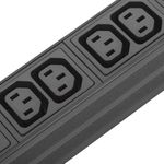 Regleta de enchufes rack 19" de 10 x C13 con interruptor y cable 2 metros C14 - RE06100 - 03