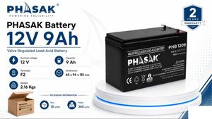 Batería PHASAK 12V 9Ah VRLA AGM