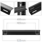Guías laterales fijas de soporte para armario rack 19 negro 525mm - RM04300 - 02