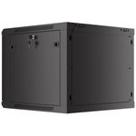 Armario Rack mural 19" 9U F600 600x600x512mm pared desmontado DIY negro Lanberg - WK37000 - 04