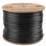 Bobina de cable de red ethernet Cat. 6 FTP de 305 m rígido de color negro para exterior fluke tested LCF6-21CU-0305-BK - LM19300 - 03