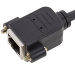 Cable extensor S/FTP Cat. 6 LSZH para fijación a panel macho a hembra negro de 3 m - RJ08900 - 07