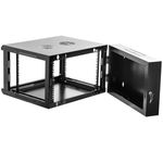 Armario rack mural 19'' pivotante 6U 600x550x360mm pared negro SOHORack GO montado - WK04200 - 03