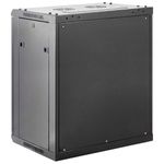 Armario rack mural 19'' 15U 600x450x770mm pared negro SOHORack GO montado - WK01500 - 03
