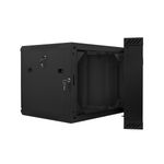 Armario Rack mural 19" 9U F600 600x600x507mm pared desmontado DIY negro Lanberg - WK34400 - 03