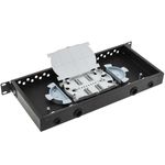 Patch Panel de fibra óptica 1U negro de 24 ST - FQ00500 - 04