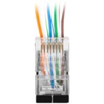 Conector RJ45 Cat.6 FTP 8P8C Pass Through - 100 unidades Lanberg PLS-6000EZ - RD14200 - 02