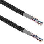 Bobina de cable de red ethernet Cat. 6 UTP de 305 m rígido de color negro para exterior - LM09500 - 04